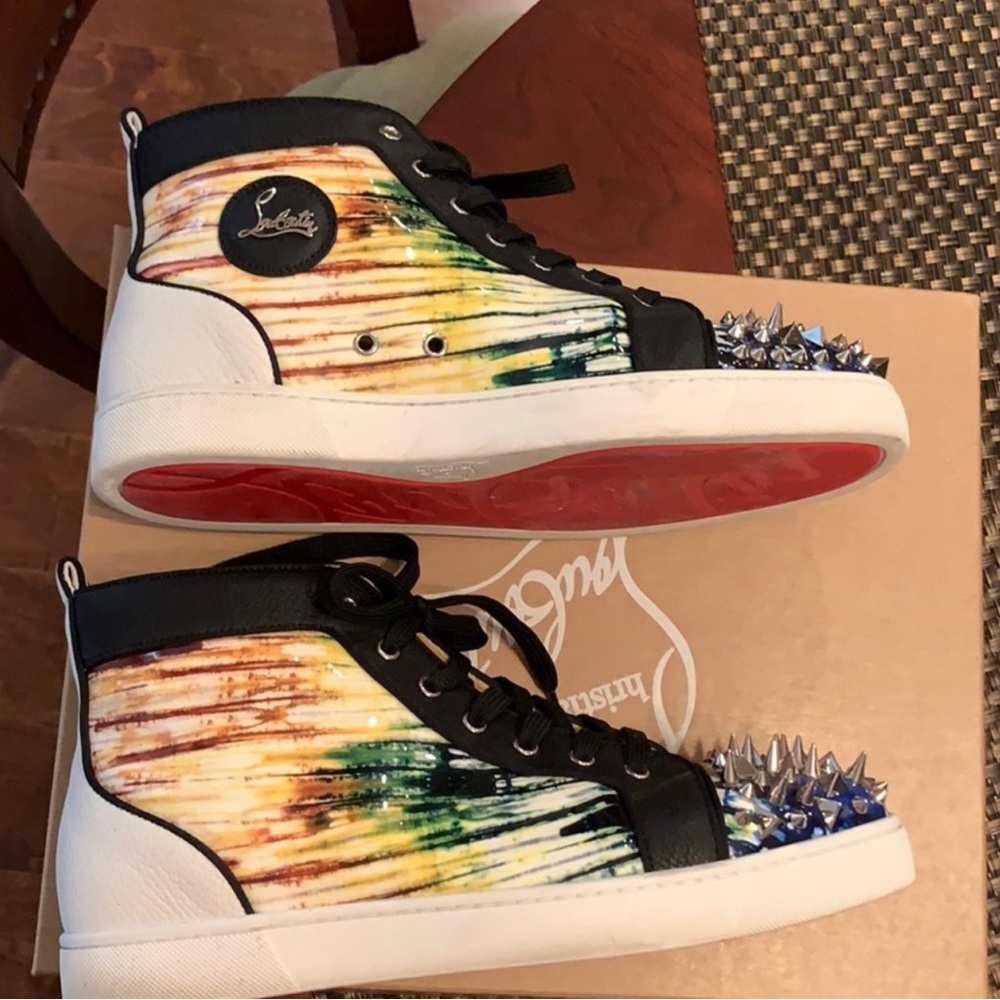 Christian Louboutin LOU PIK PIK ORLATO FLAT PAT BAZIN/VVIJUMBO USED SIZE 43 eu